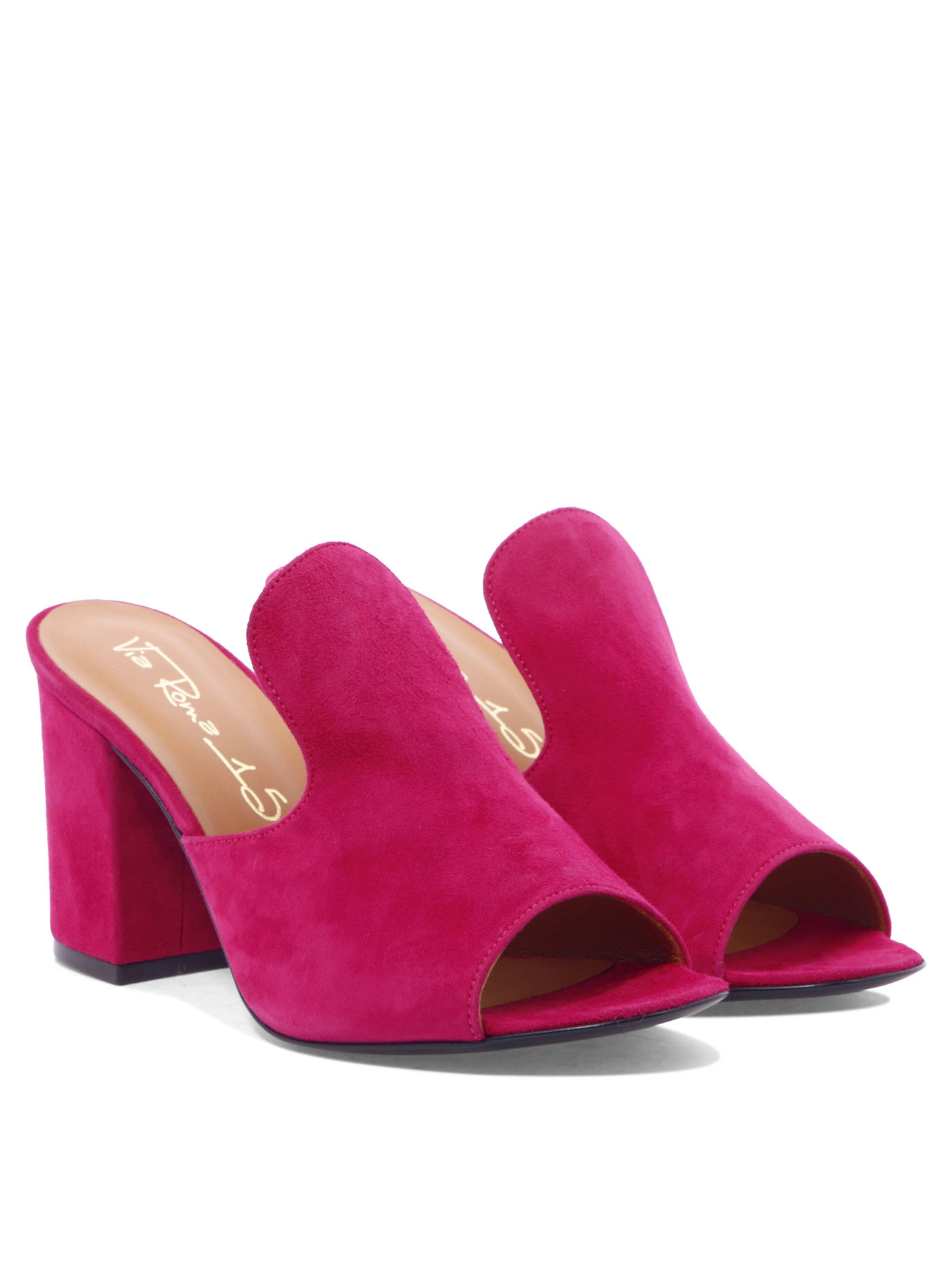 VIA ROMA 15 Fuchsia Stondato sandals